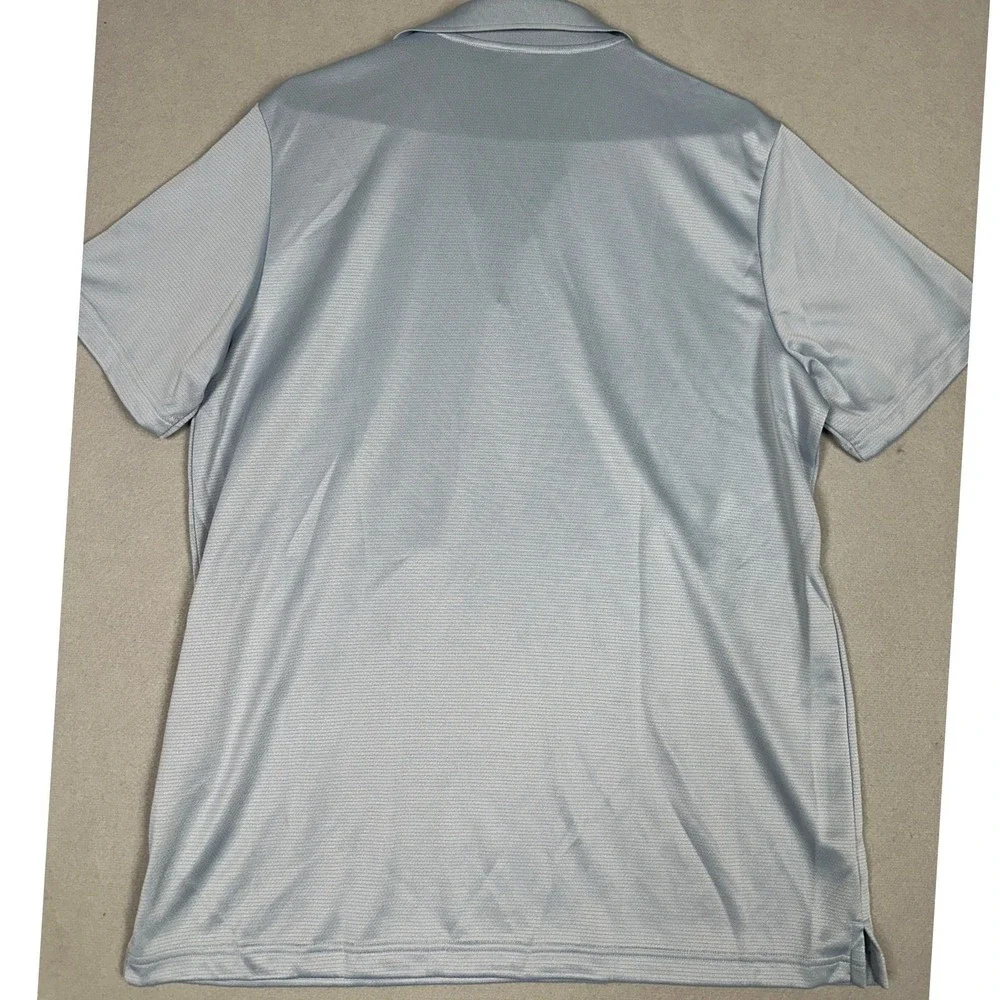 NEW Adidas Polo Shirt Mens Large Light Blue Regular Fit Golf Performance Rugby